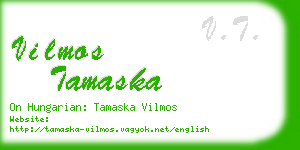 vilmos tamaska business card